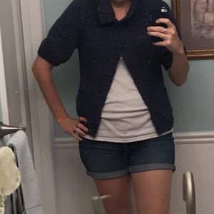 Comfy cowel short sleeved sweater